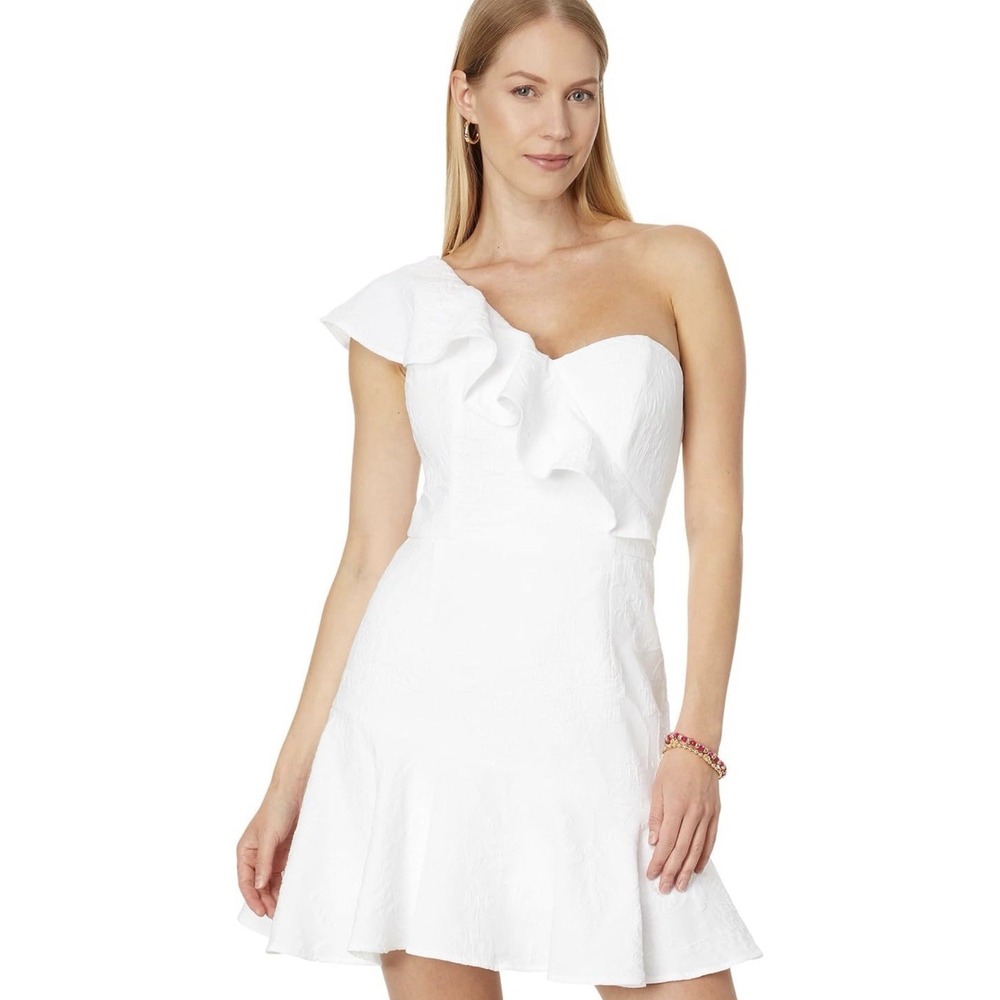 Lilly Pulitzer dress Arlana One Shoulder Romper Size 10 EUC